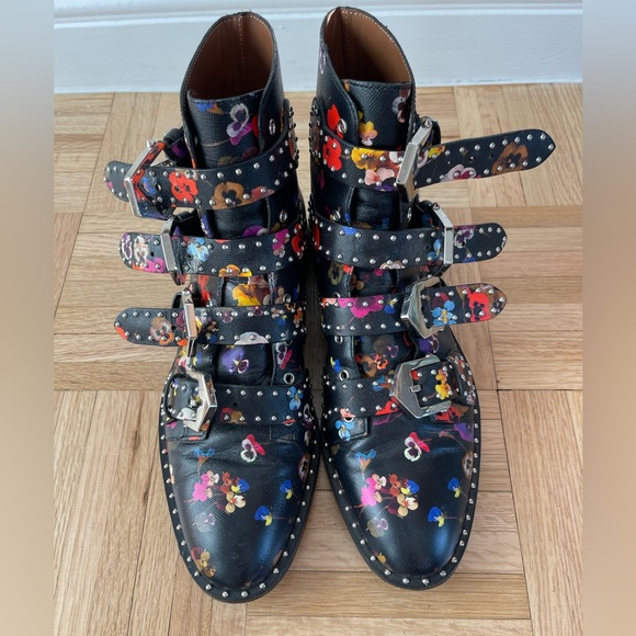 Givenchy Floral Ankle Buckle Boot Size 38.5 - Picture 2 of 11